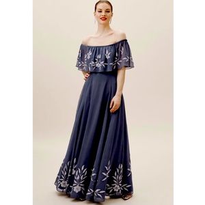 NWT BHLDN Brittany Dress in Hydrangea (Slate/Gray)